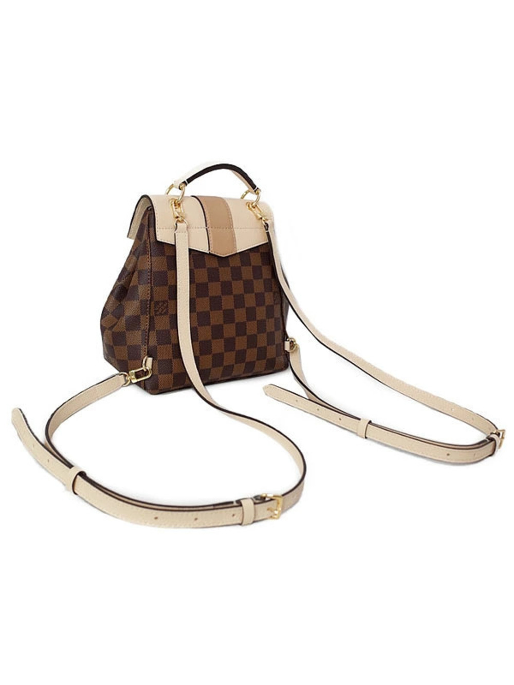 Louis Vuitton Damier Backpack Bag Clapton Brown